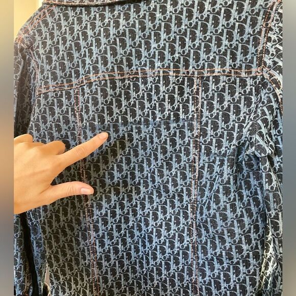 Dior jacket 2005 monogram denim peplum Jacket Vintage - Picture 10 of 13